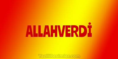 ALLAHVERDİ