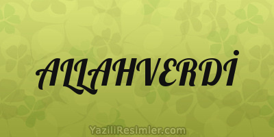 ALLAHVERDİ