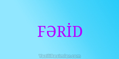 FƏRİD