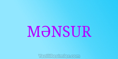 MƏNSUR