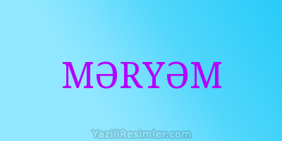 MƏRYƏM