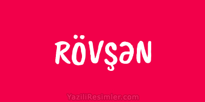 RÖVŞƏN