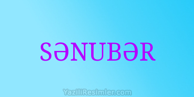 SƏNUBƏR