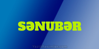 SƏNUBƏR