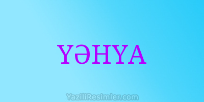 YƏHYA