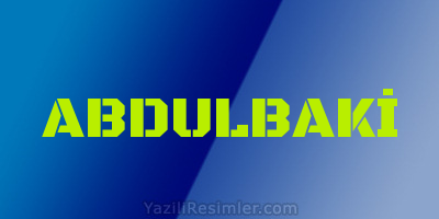 ABDULBAKİ