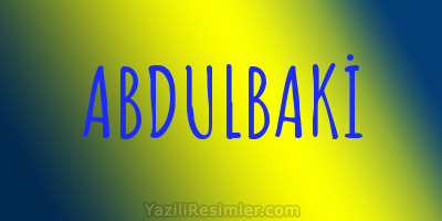 ABDULBAKİ