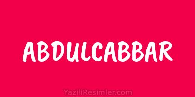 ABDULCABBAR