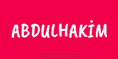 ABDULHAKİM