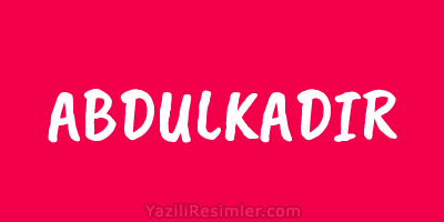 ABDULKADIR