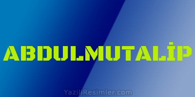 ABDULMUTALİP