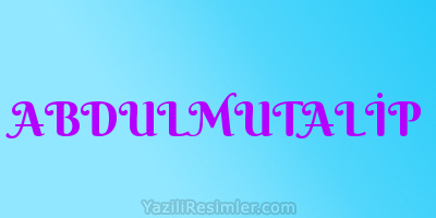 ABDULMUTALİP