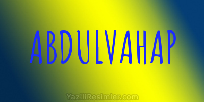 ABDULVAHAP