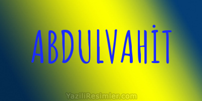 ABDULVAHİT