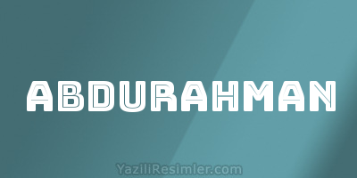 ABDURAHMAN