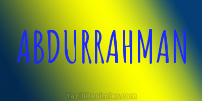 ABDURRAHMAN