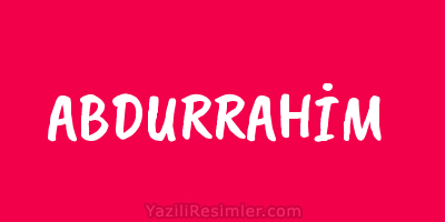 ABDURRAHİM