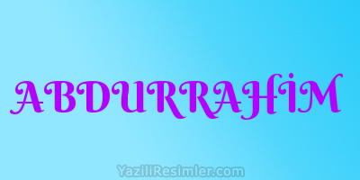 ABDURRAHİM