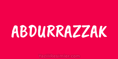 ABDURRAZZAK