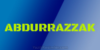 ABDURRAZZAK