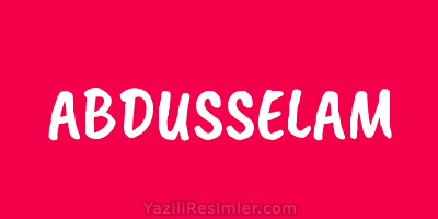 ABDUSSELAM