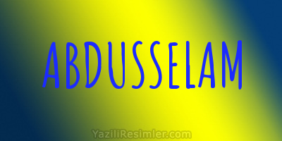 ABDUSSELAM