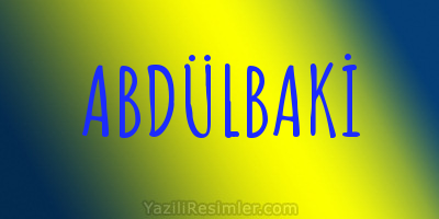 ABDÜLBAKİ