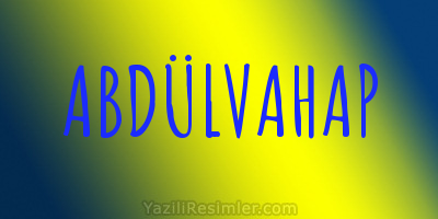 ABDÜLVAHAP