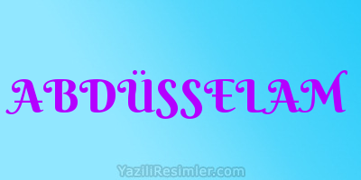 ABDÜSSELAM