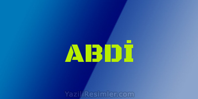 ABDİ