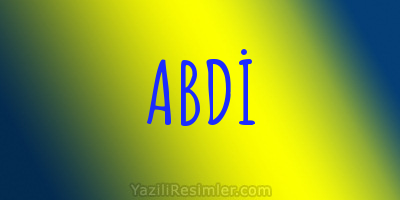 ABDİ