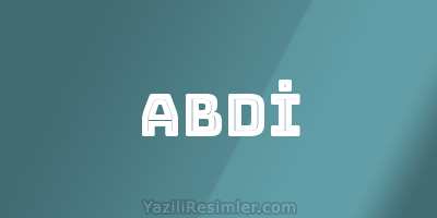 ABDİ