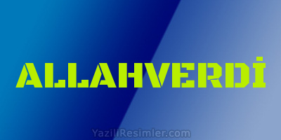 ALLAHVERDİ