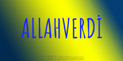 ALLAHVERDİ