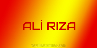 ALİ RIZA