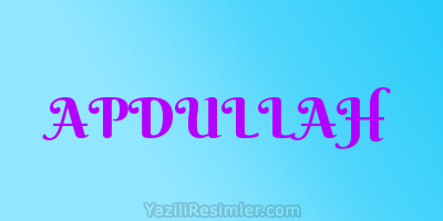 APDULLAH