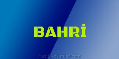 BAHRİ