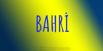 BAHRİ