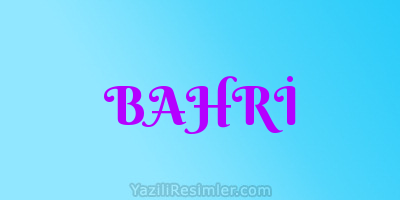 BAHRİ