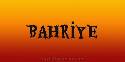 BAHRİYE