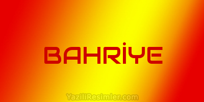 BAHRİYE