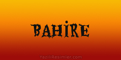 BAHİRE