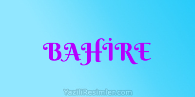 BAHİRE