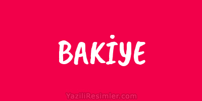 BAKİYE