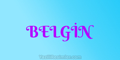 BELGİN