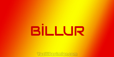 BİLLUR