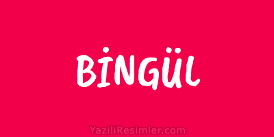 BİNGÜL