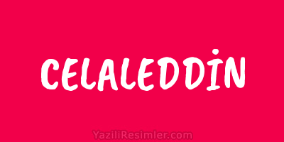 CELALEDDİN