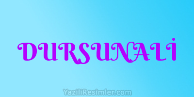 DURSUNALİ