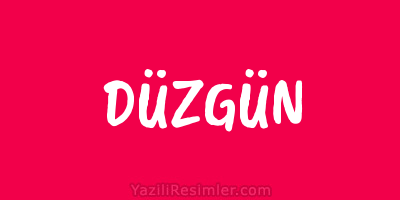 DÜZGÜN